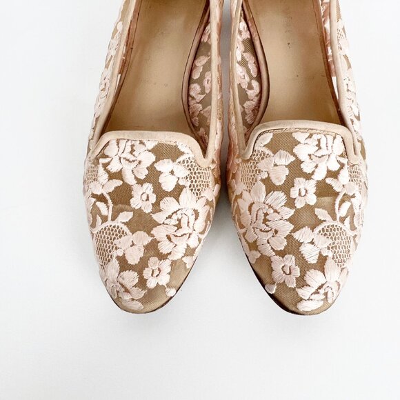 Ron White Helene Embroidered Lace Flats Vintage Inspired Retro Wedding Bridal - Picture 4 of 9